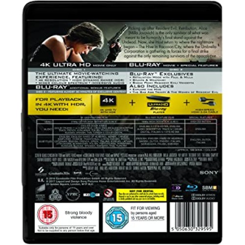 Resident Evil 6 Το Τελευταίο Κεφάλαιο [4K Ultra HD + Blu-ray]