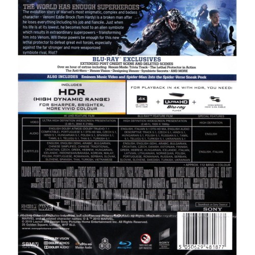 Venom [4K Ultra HD + Blu-ray]