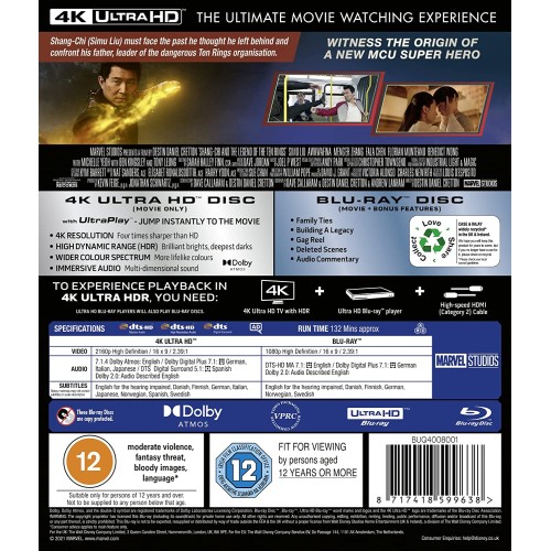 O Shang-Chi και ο Θρύλος των Δέκα Δαχτυλιδιών [4K Ultra HD + Blu-ray]