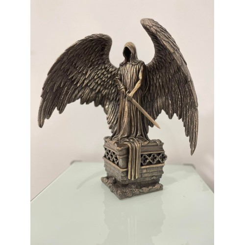 Χάρος με σπαθι σε τραφο (Διακοσμητικό μπρούτζινο άγαλμα 28 x 32.5cm)