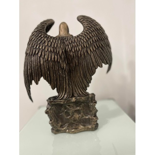 Χάρος με σπαθι σε τραφο (Διακοσμητικό μπρούτζινο άγαλμα 28 x 32.5cm)