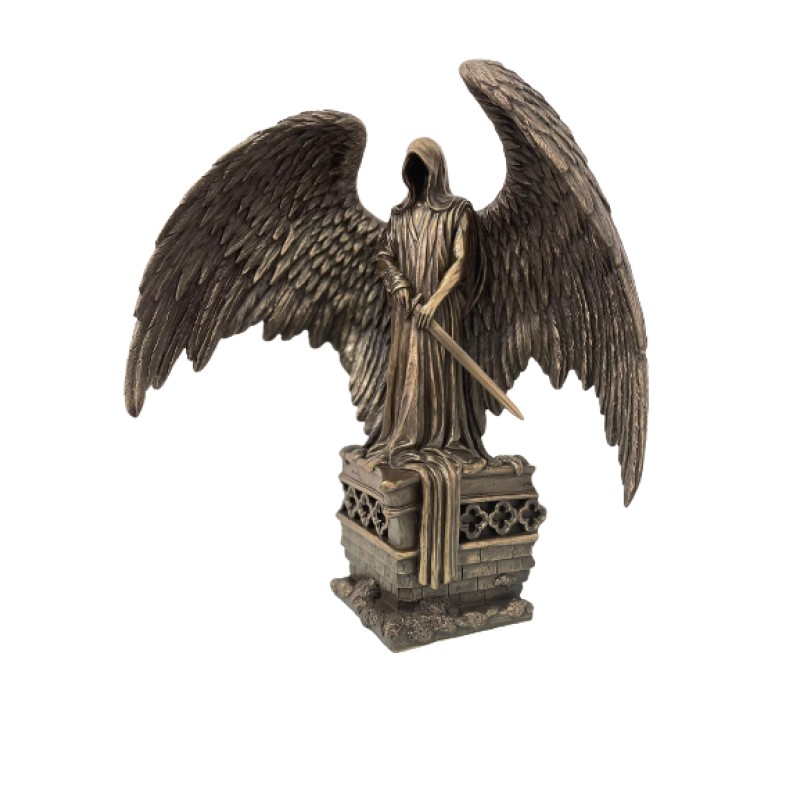 Χάρος με σπαθι σε τραφο (Διακοσμητικό μπρούτζινο άγαλμα 28 x 32.5cm)