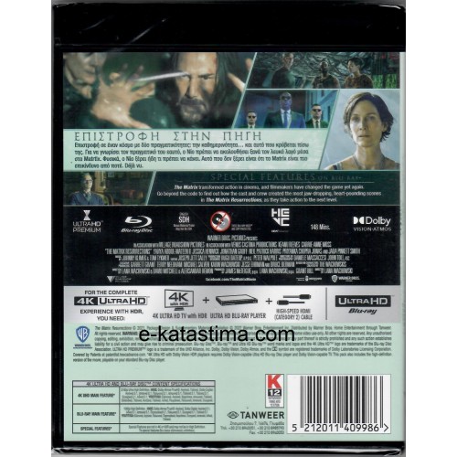 The Matrix Resurrections [4K Ultra HD + Blu-ray]