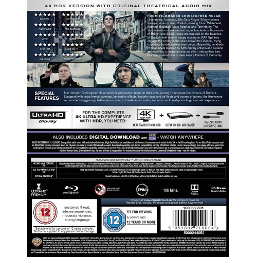Dunkirk [4K Ultra HD + Blu-ray]